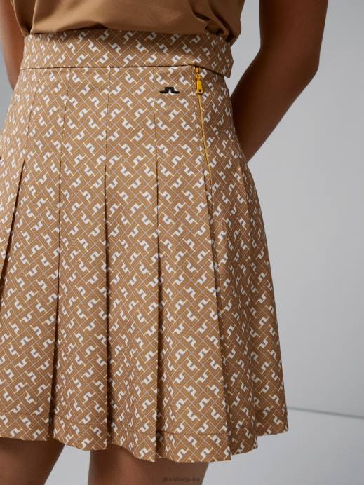 Women J.Lindeberg Tiger Monogram check Adina Print Skirt Clothing 8R622687