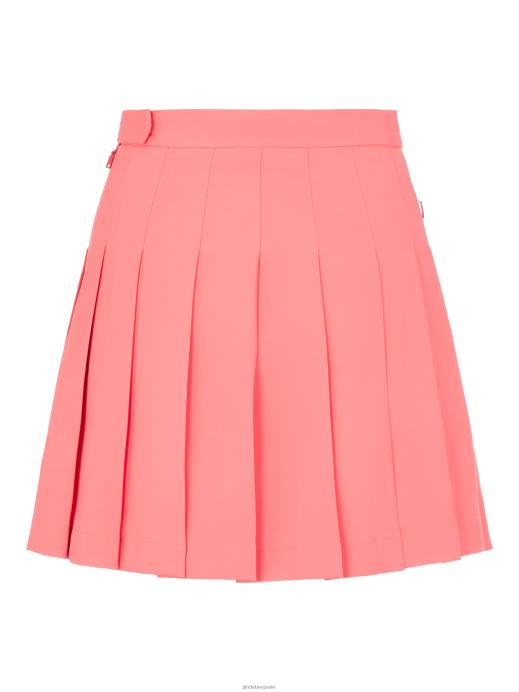 Women J.Lindeberg Tropical Coral Adina Golf Skirt Clothing 8R622763