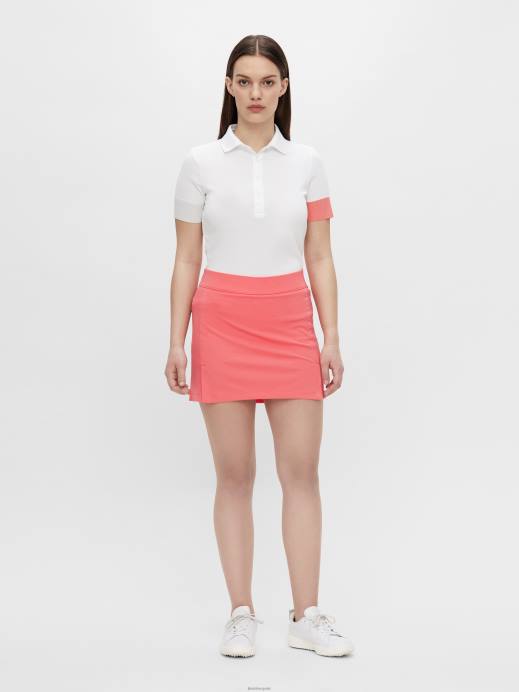 Women J.Lindeberg Tropical Coral Amelie Mid-Length Skirt Clothing 8R622749