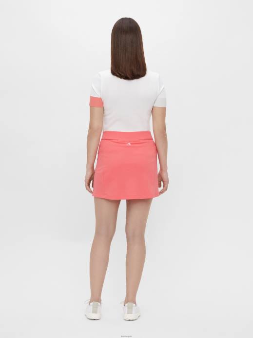 Women J.Lindeberg Tropical Coral Amelie Mid-Length Skirt Clothing 8R622749