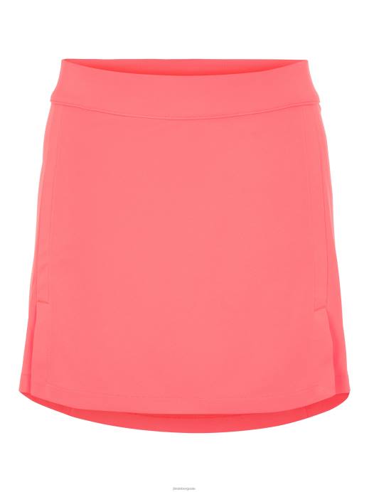 Women J.Lindeberg Tropical Coral Amelie Mid-Length Skirt Clothing 8R622749