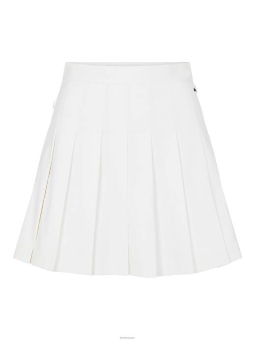 Women J.Lindeberg White Adina Golf Skirt Clothing 8R622759