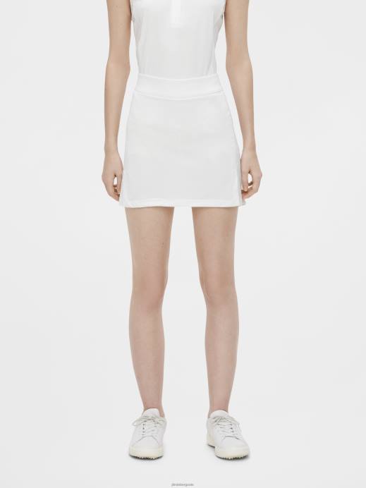 Women J.Lindeberg White Amelie Mid-Length Skirt Clothing 8R622745