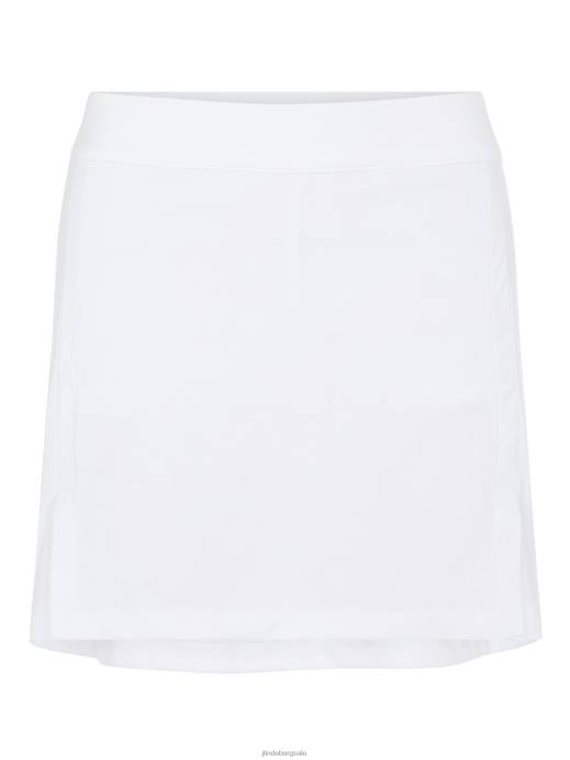 Women J.Lindeberg White Amelie Mid-Length Skirt Clothing 8R622745