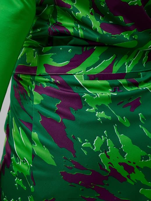 Women J.Lindeberg White Monogram check Amelie Print Skirt Clothing 8R622665