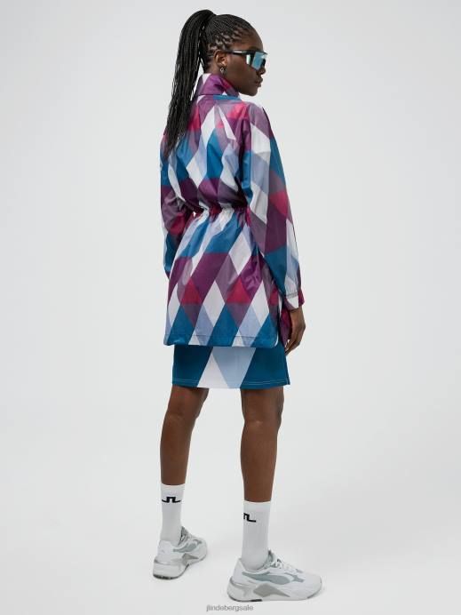 Women J.Lindeberg Argyle Eloise Golf Jacket Clothing 8R622860