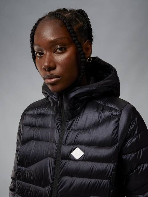 Women J.Lindeberg Black Cliff Light Down Parka Clothing 8R622853