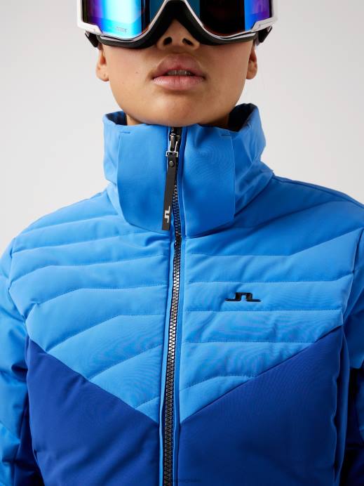 Women J.Lindeberg Infinity Blue Crystal Down Jacket Clothing 8R622869