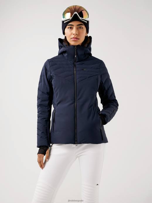 Women J.Lindeberg Infinity Blue Crystal Down Jacket Clothing 8R622869