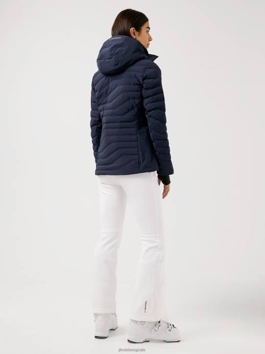 Women J.Lindeberg Infinity Blue Crystal Down Jacket Clothing 8R622869