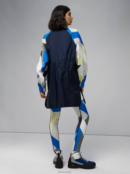 Women J.Lindeberg Navy Anastasia Long Jacket Clothing 8R622847