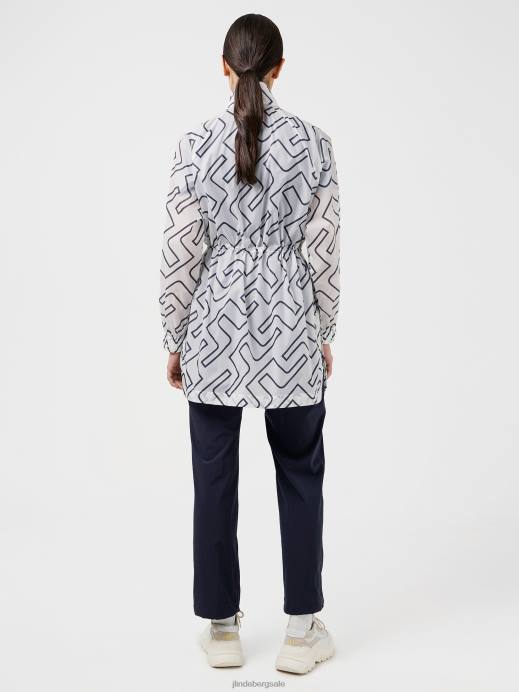 Women J.Lindeberg Navy Bridge Monogram Eloise Golf Jacket Clothing 8R622867