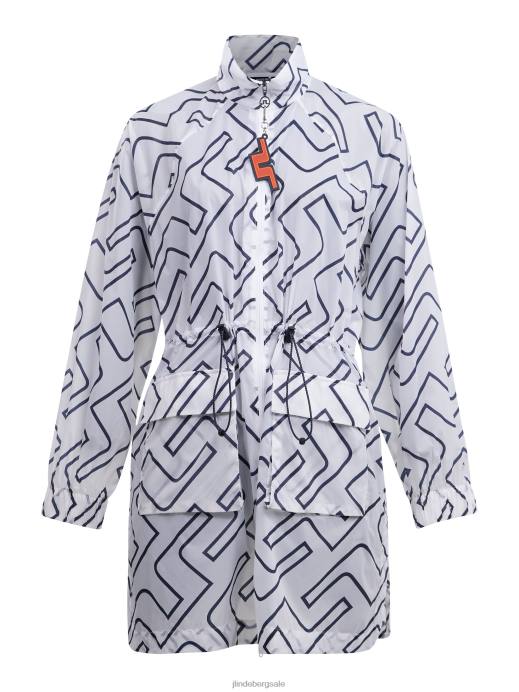 Women J.Lindeberg Navy Bridge Monogram Eloise Golf Jacket Clothing 8R622867