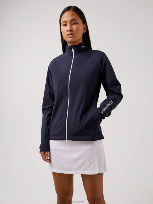 Women J.Lindeberg Navy Evertine Golf Jacket Clothing 8R622872