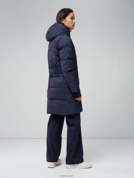 Women J.Lindeberg Navy Odyssey Down Parka Clothing 8R622850