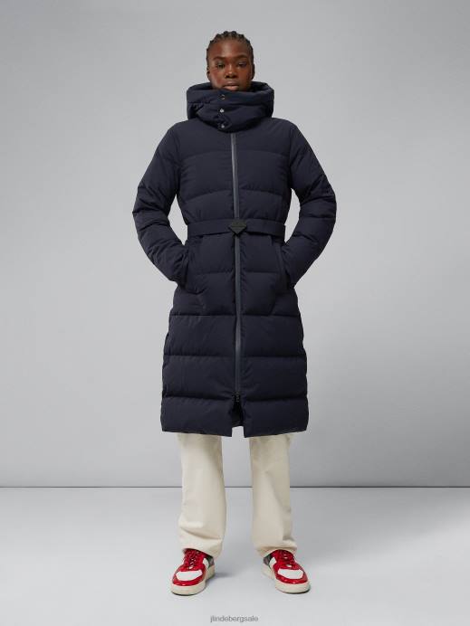 Women J.Lindeberg Navy Orion Down Parka Clothing 8R622849