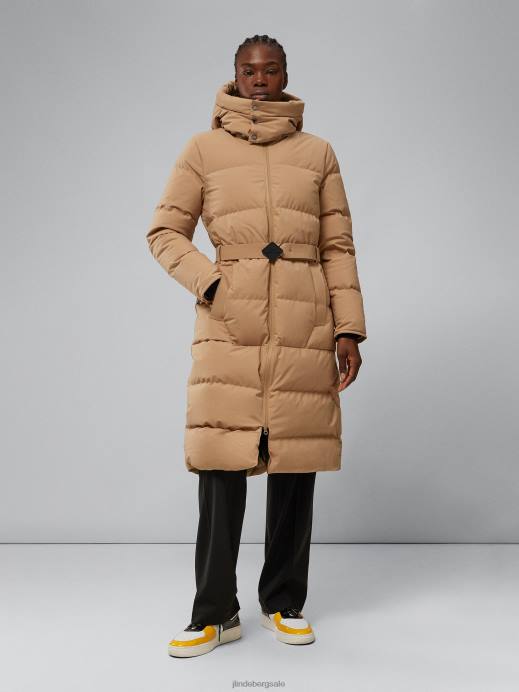 Women J.Lindeberg Tiger Brown Orion Down Parka Clothing 8R622848