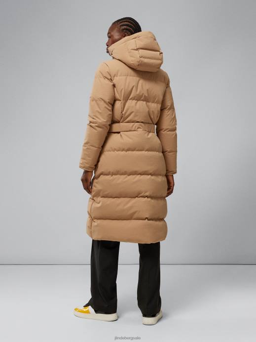 Women J.Lindeberg Tiger Brown Orion Down Parka Clothing 8R622848