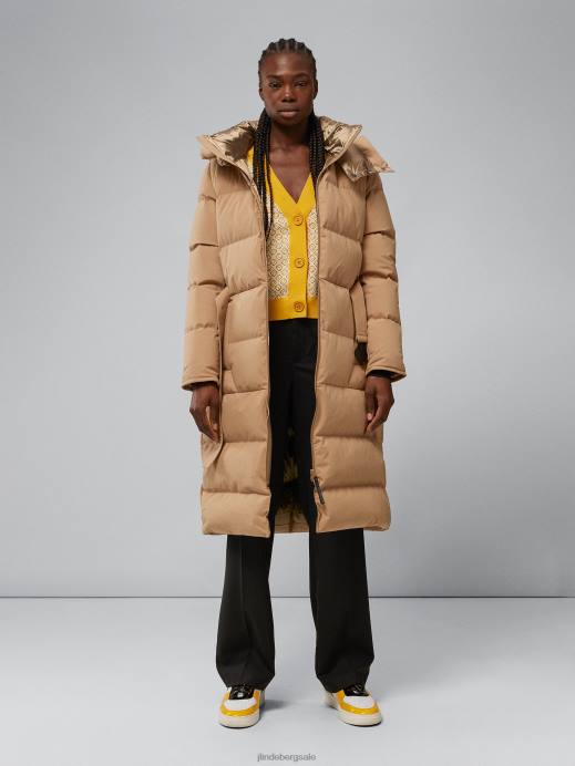 Women J.Lindeberg Tiger Brown Orion Down Parka Clothing 8R622848