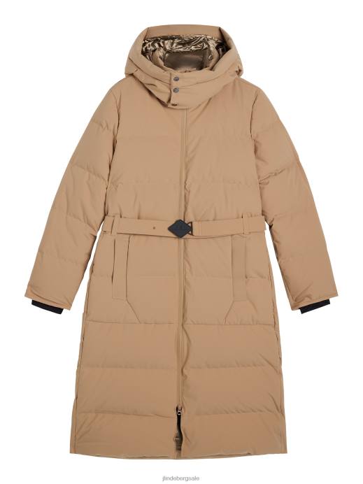 Women J.Lindeberg Tiger Brown Orion Down Parka Clothing 8R622848