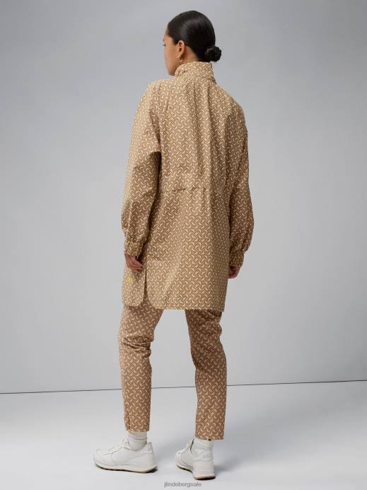 Women J.Lindeberg Tiger Monogram check Anastasia Long Jacket Clothing 8R622846