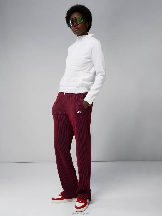 Women J.Lindeberg White Keisha Hybrid Hooded Jacket Clothing 8R622857