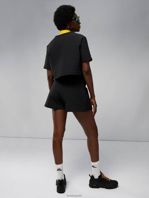 Women J.Lindeberg Black Poppy Padded Shorts Clothing 8R622788