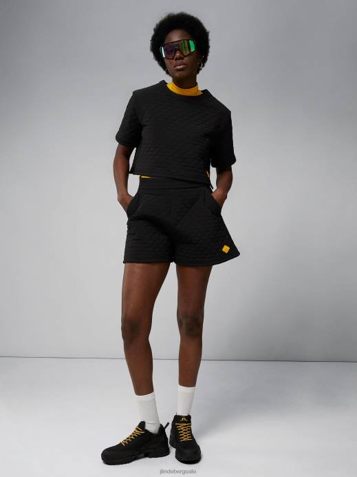 Women J.Lindeberg Black Poppy Padded Shorts Clothing 8R622788