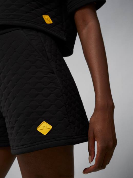 Women J.Lindeberg Black Poppy Padded Shorts Clothing 8R622788