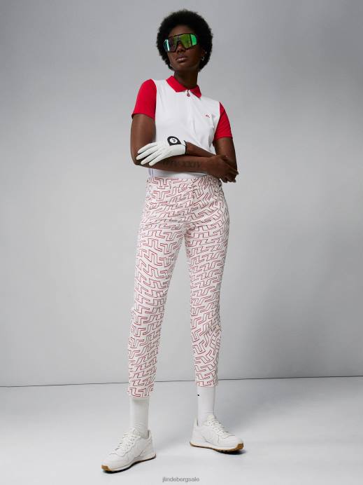 Women J.Lindeberg Bridge Swirl White Pia Print Pant Clothing 8R622774