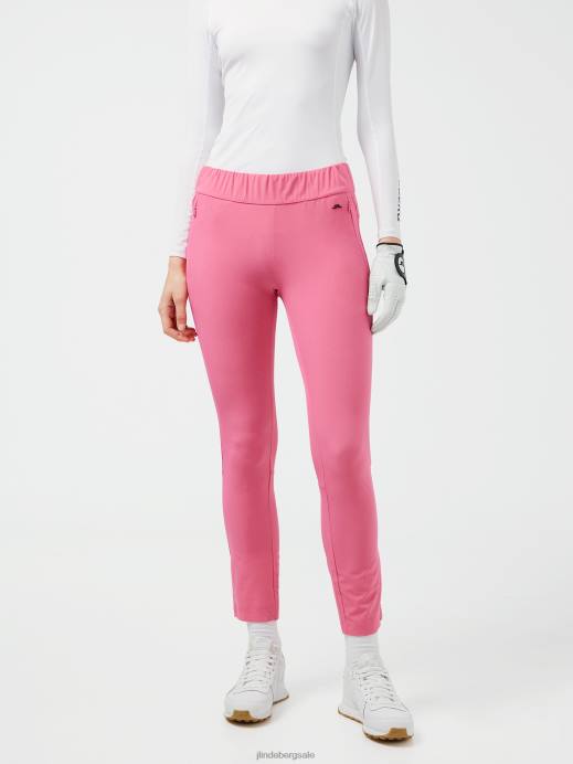 Women J.Lindeberg Hot Pink Nea Pull On Golf Pant Clothing 8R622798
