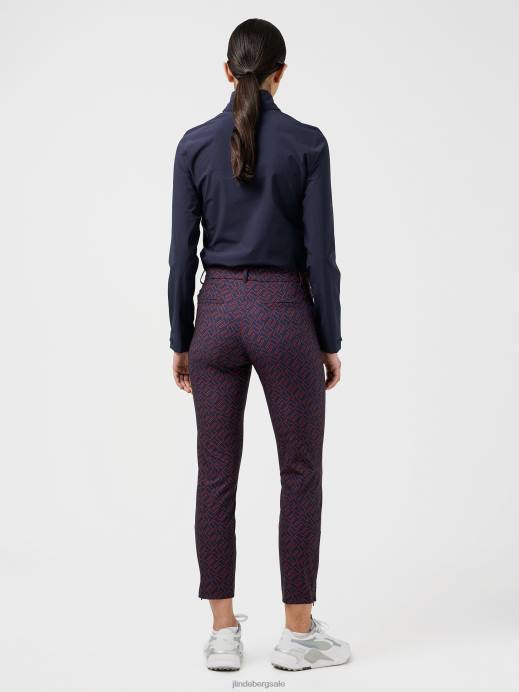 Women J.Lindeberg Ketchup Bridge Monogram Pia Print Golf Pant Clothing 8R622800