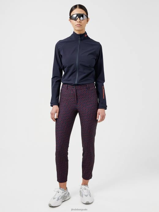 Women J.Lindeberg Ketchup Bridge Monogram Pia Print Golf Pant Clothing 8R622800