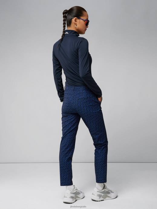 Women J.Lindeberg Nautical Blue Bridge Monogram Pia Print Pant Clothing 8R622773