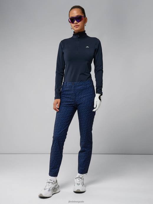Women J.Lindeberg Nautical Blue Bridge Monogram Pia Print Pant Clothing 8R622773