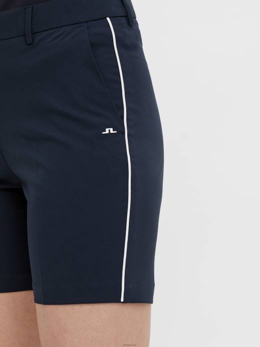 Women J.Lindeberg Navy Gwen Long Golf Short Clothing 8R622809