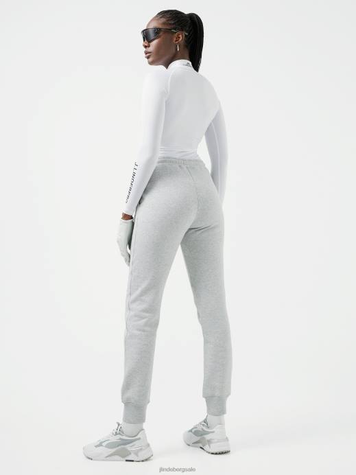 Women J.Lindeberg Stone Grey Melange Alpha Pant Clothing 8R622794