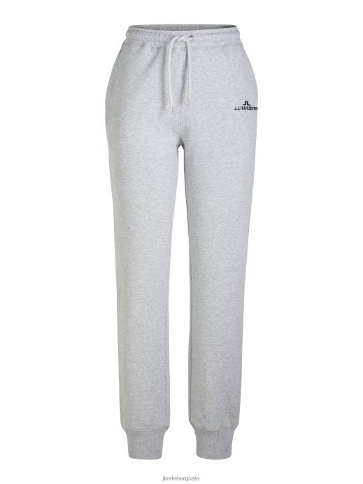 Women J.Lindeberg Stone Grey Melange Alpha Pant Clothing 8R622794