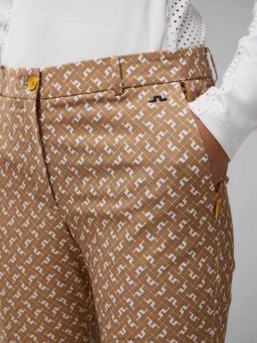 Women J.Lindeberg Tiger Monogram check Pia Print Pant Clothing 8R622775