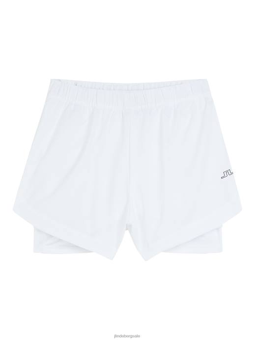 Women J.Lindeberg White Mila Shorts Clothing 8R622784