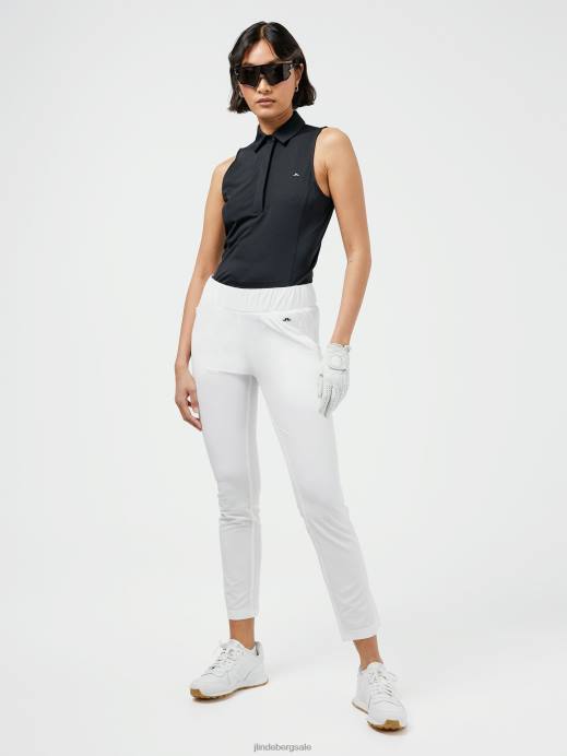 Women J.Lindeberg White Nea Pull On Golf Pant Clothing 8R622797
