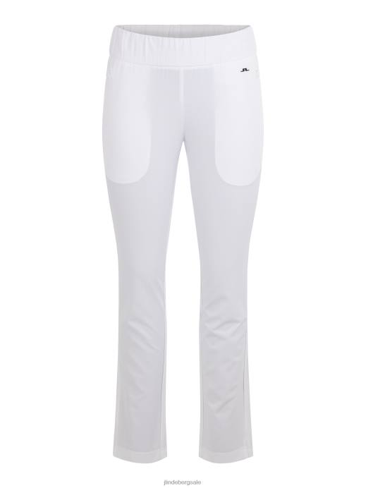 Women J.Lindeberg White Nea Pull On Golf Pant Clothing 8R622797
