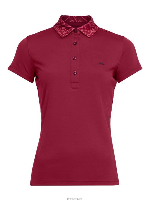 Women J.Lindeberg Anemone Cara Golf Polo Clothing 8R622602