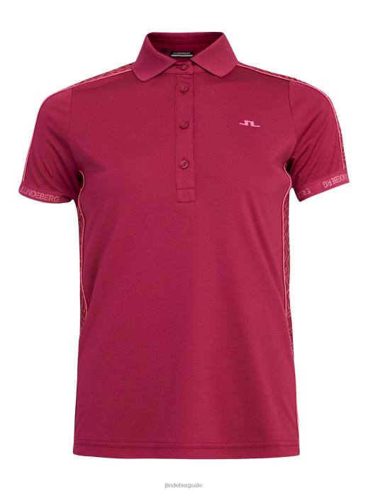 Women J.Lindeberg Anemone Damai Golf Polo Clothing 8R622608