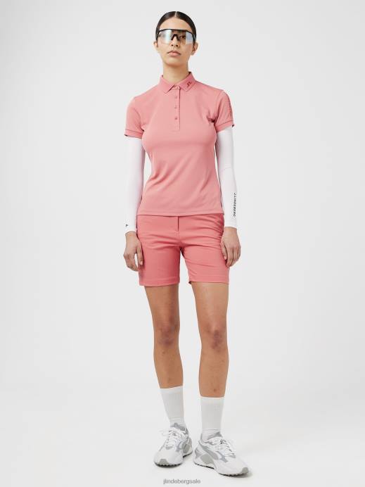 Women J.Lindeberg Faded Rose Tour Tech Golf Polo Clothing 8R622614