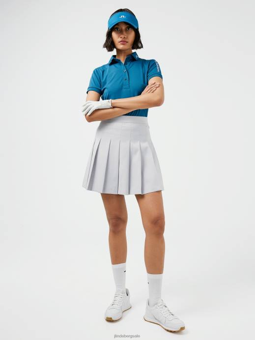 Women J.Lindeberg Moroccan Blue Tour Tech Golf Polo Clothing 8R622615