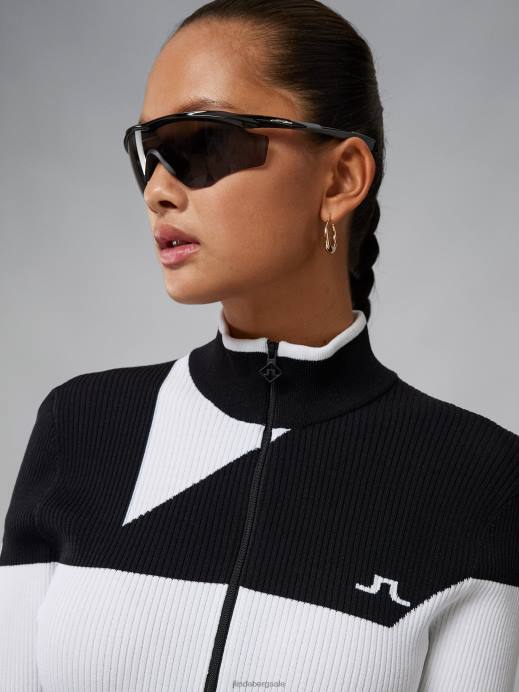 Women J.Lindeberg Black Flora Sweater Clothing 8R622822