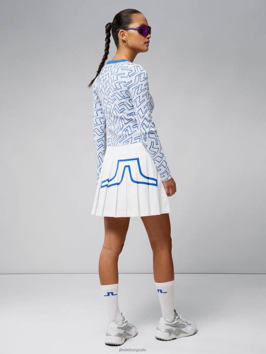 Women J.Lindeberg Bridge Swirl Nautical Blue Odessa Cardigan Clothing 8R622830