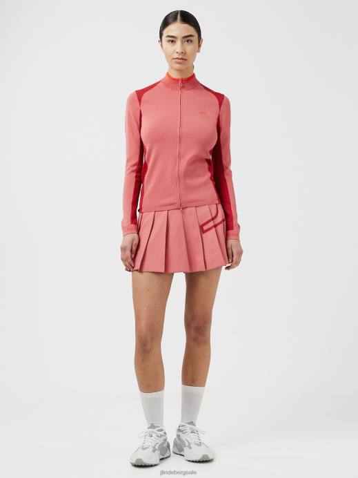 Women J.Lindeberg Faded Rose Alma Golf Sweater Clothing 8R622834