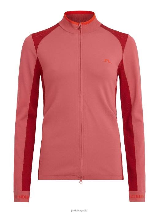 Women J.Lindeberg Faded Rose Alma Golf Sweater Clothing 8R622834